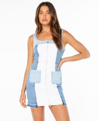 Women's Scoop Neck Sleeveless Denim Dress