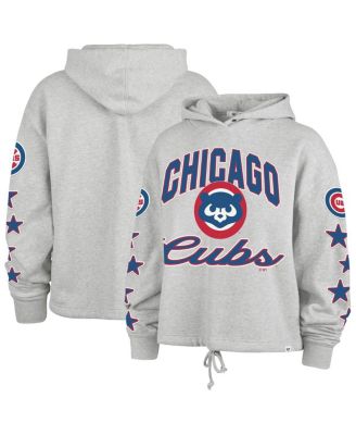 Women's Heather Gray Chicago Cubs Plus Size Starry Eye Hoodie