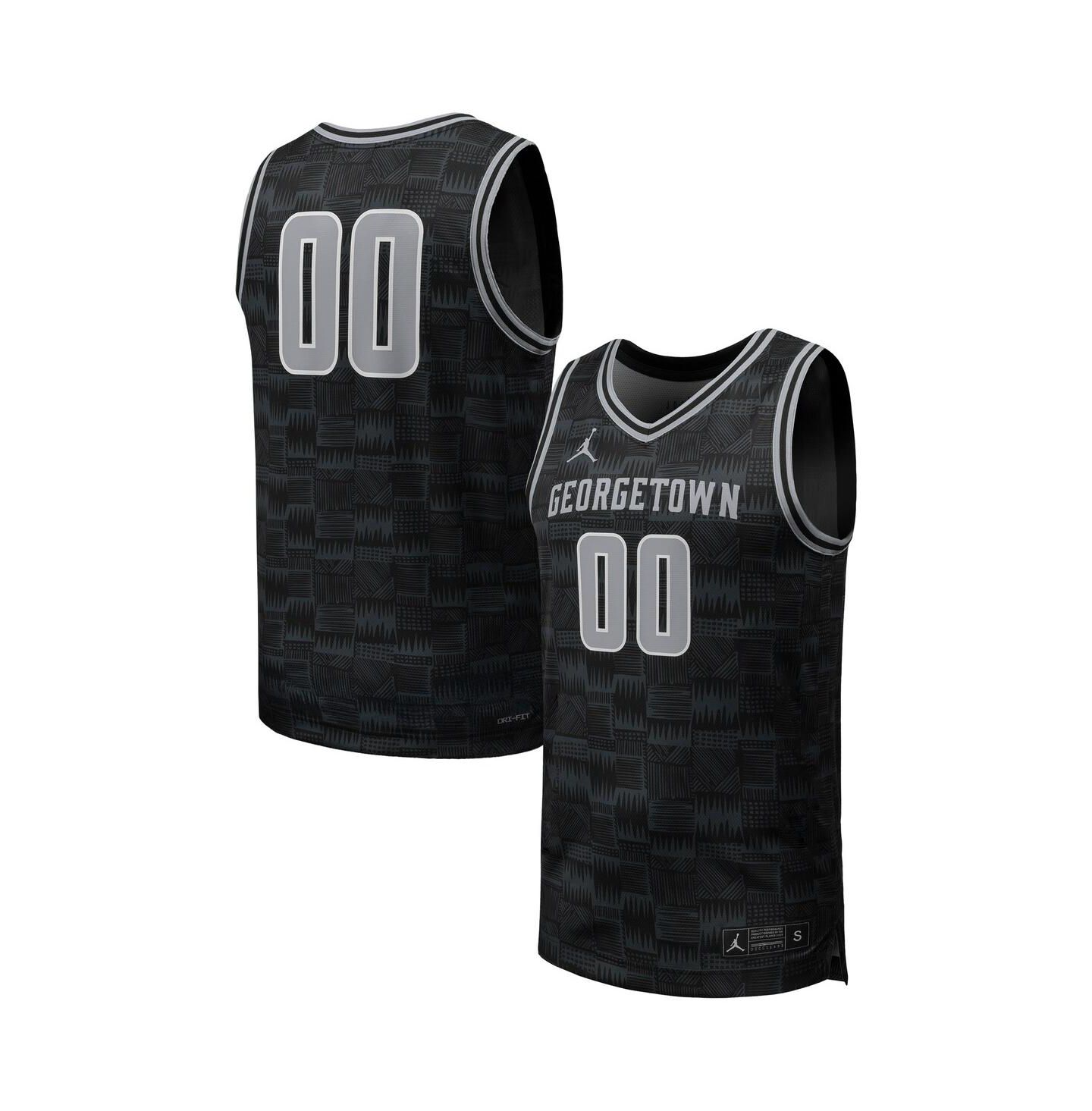 Мужской топ Jordan 00 Black Georgetown Hoyas Replica Basketball Jersey — фото 1