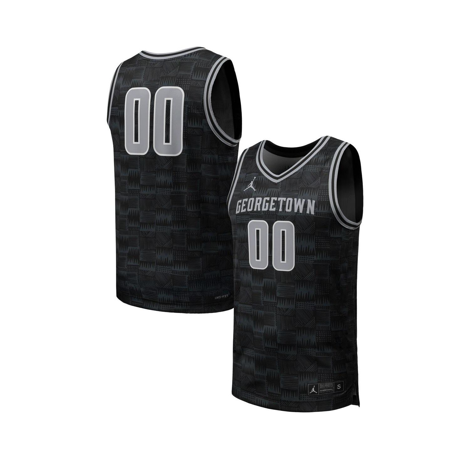Men's 00 Black Georgetown Hoyas Replica Basketball Jersey