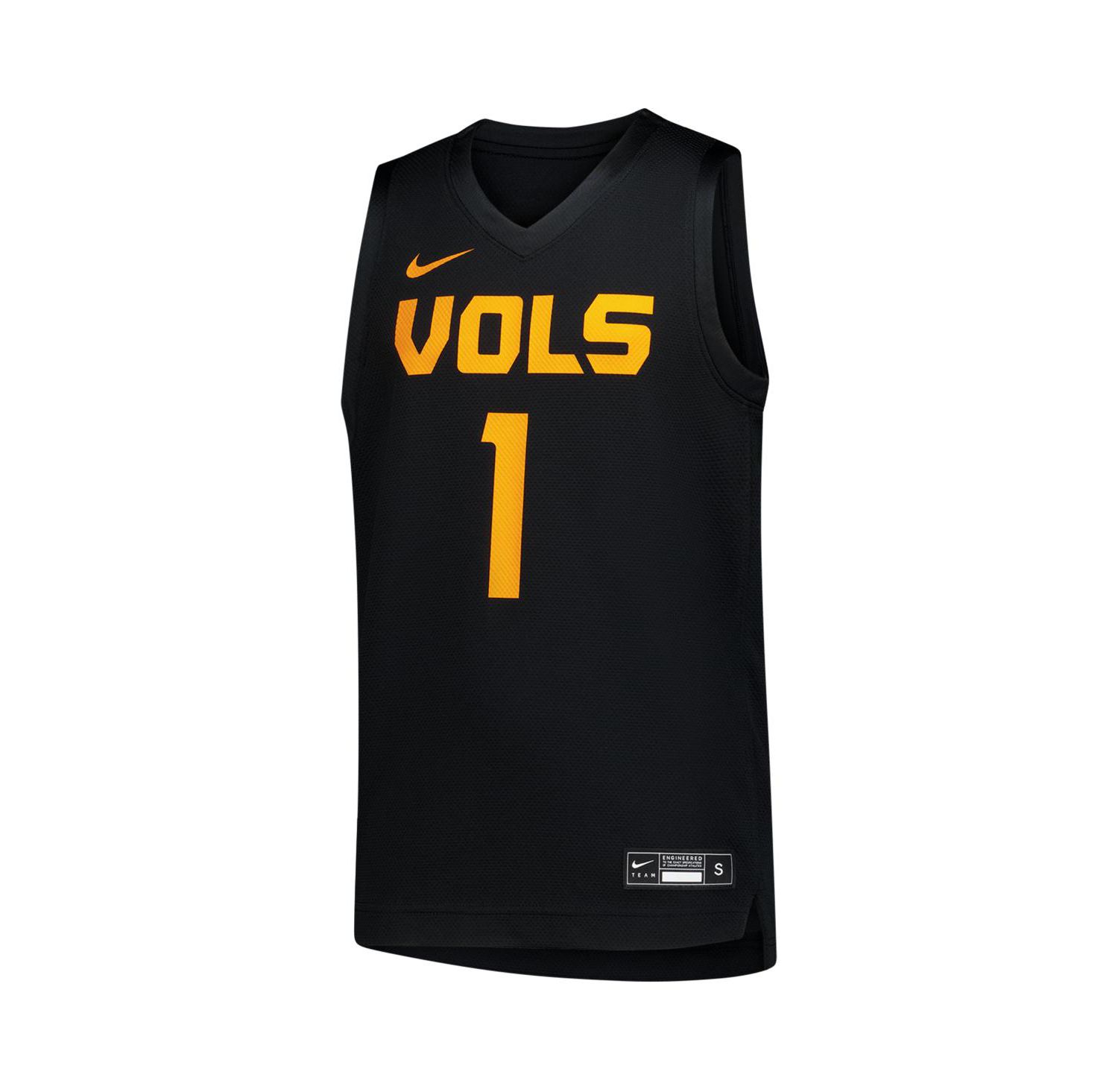 Big Boys and Girls 1 Black Tennessee Volunteers Replica Basketball Jersey
