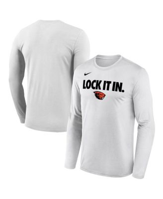 Men's White Oregon State Beavers 2026 On-Court Bench Long Sleeve T-Shirt