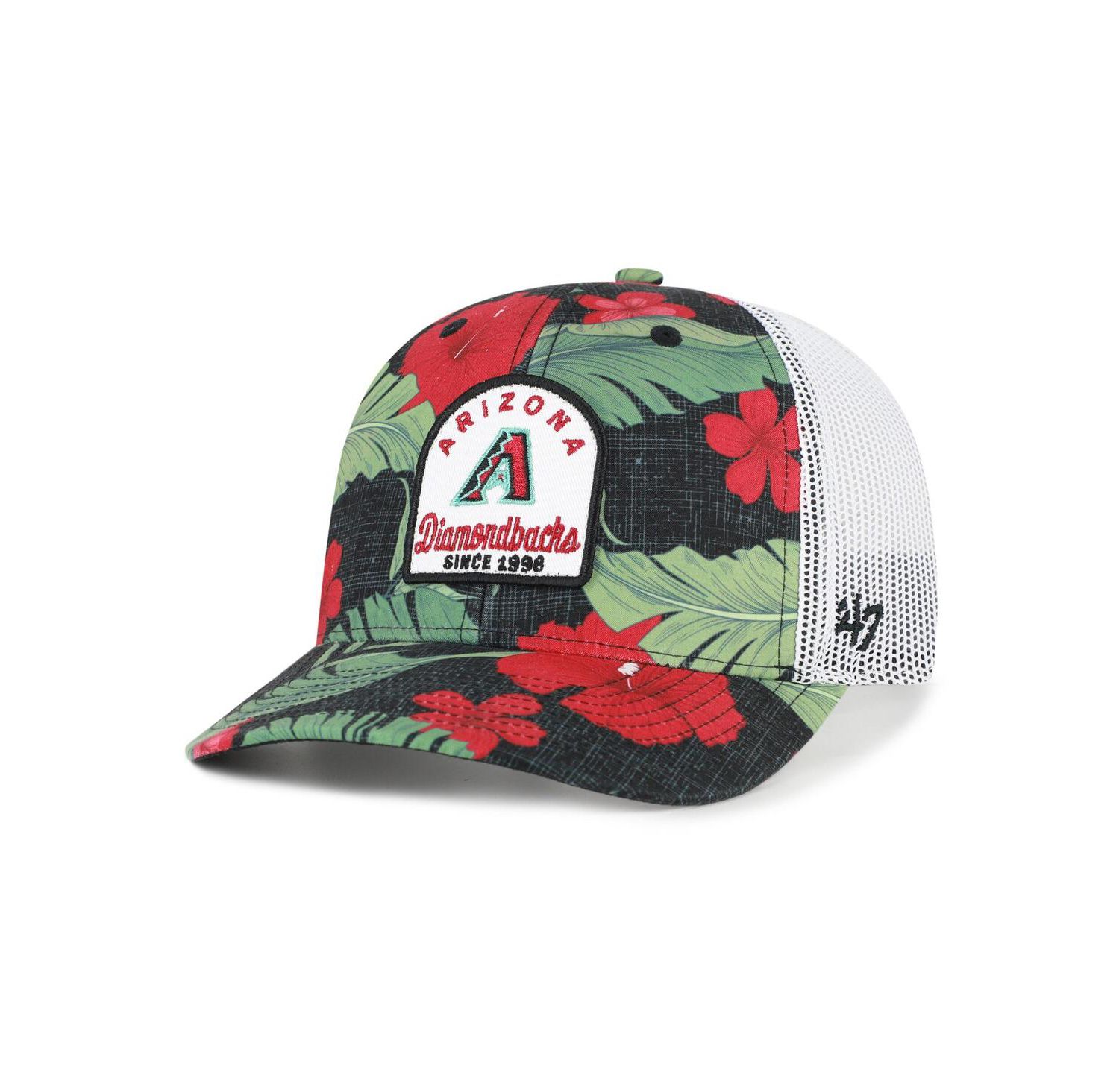 Men's Black Arizona Diamondbacks Tei Beachside Adjustable Trucker Hat