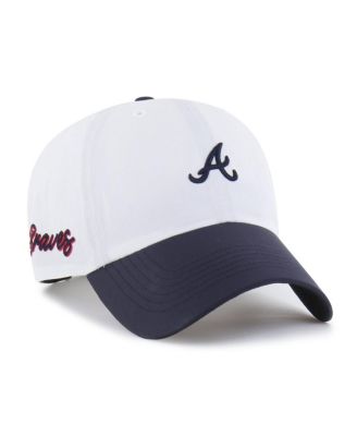 Men's White/Navy Atlanta Braves Vista Mini Clean Up Brrr Adjustable Hat