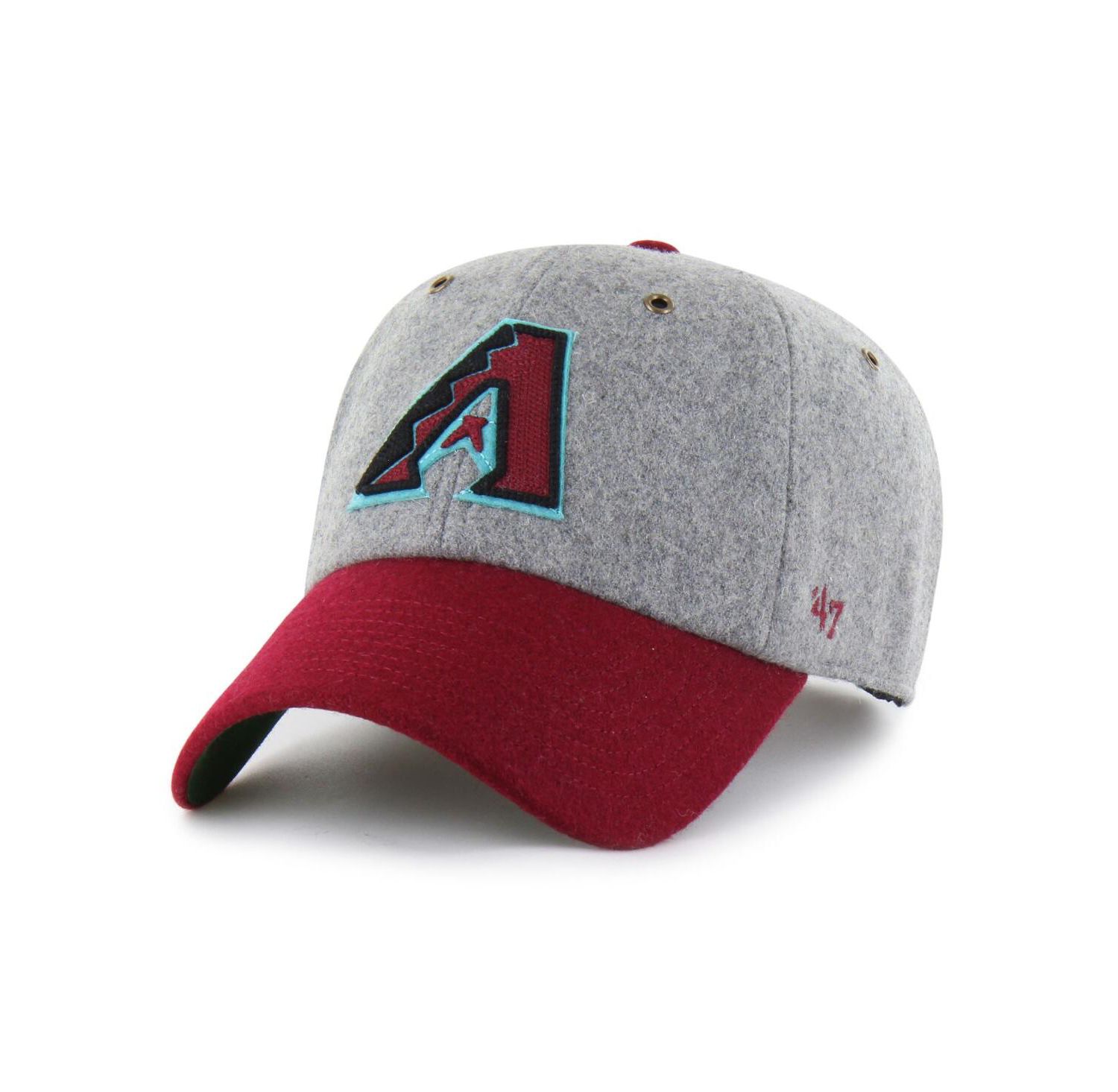 Men's Gray/Red Arizona Diamondbacks Golden Age Wool Clean Up Adjustable Hat