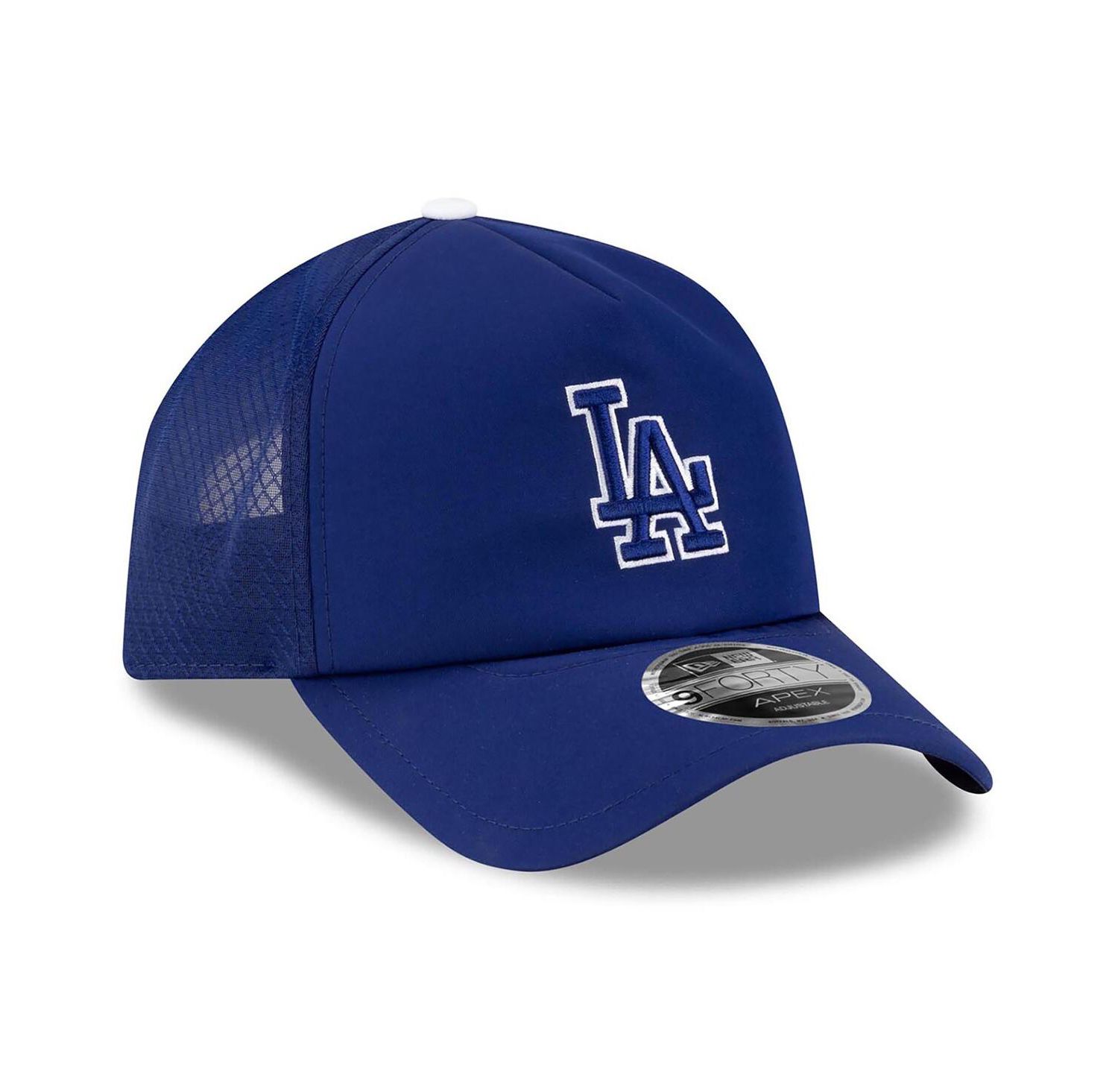 Men's Royal Los Angeles Dodgers 2026 Batting Practice Apex 9FORTY Adjustable Trucker Hat