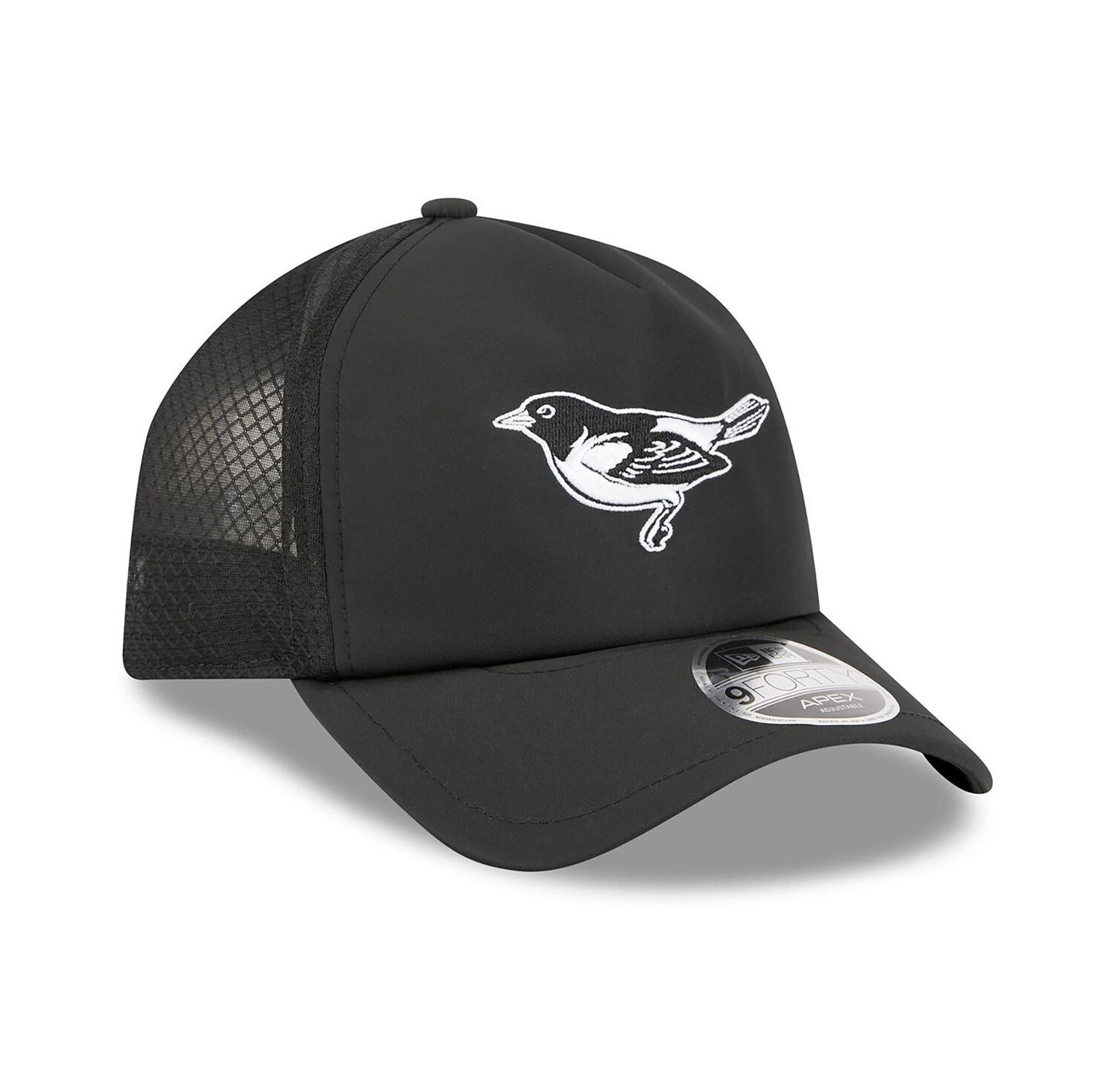 Men's Black Baltimore Orioles 2026 Batting Practice Alternate Apex 9FORTY Adjustable Hat