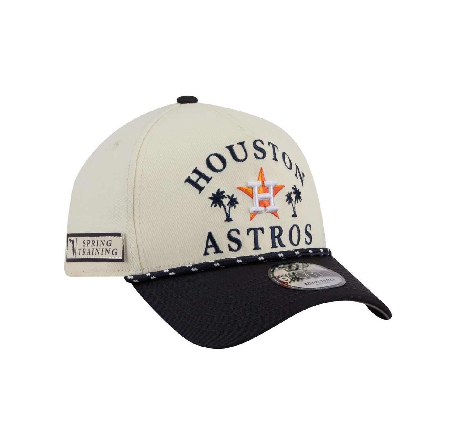 Men's Cream Houston Astros 2026 Spring Training Fan Pack Rope A-Frame 9FORTY Adjustable Hat