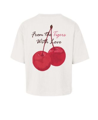 Women's Cream Detroit Tigers Love Letter Reed City T-Shirt