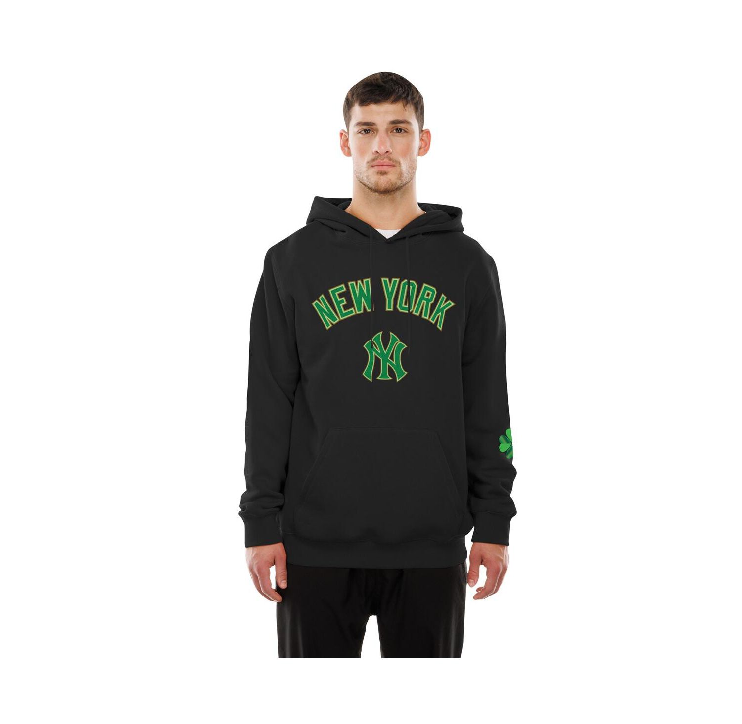 Men's Black New York Yankees 2026 St. Patrick's Day Fleece Hoodie