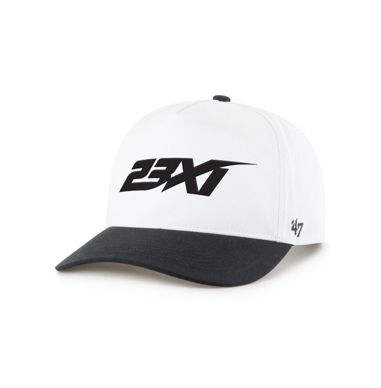 Мужской головной убор '47 Brand White/Black 23XI Racing NASCAR Two-Tone Team Adjustable Hitch Hat — фото 1