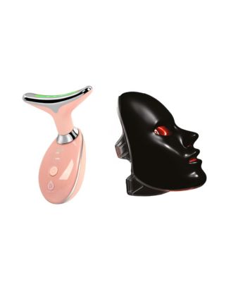 7-in-1 LED Light Therapy Face Mask and LED Light Sculpting Wand