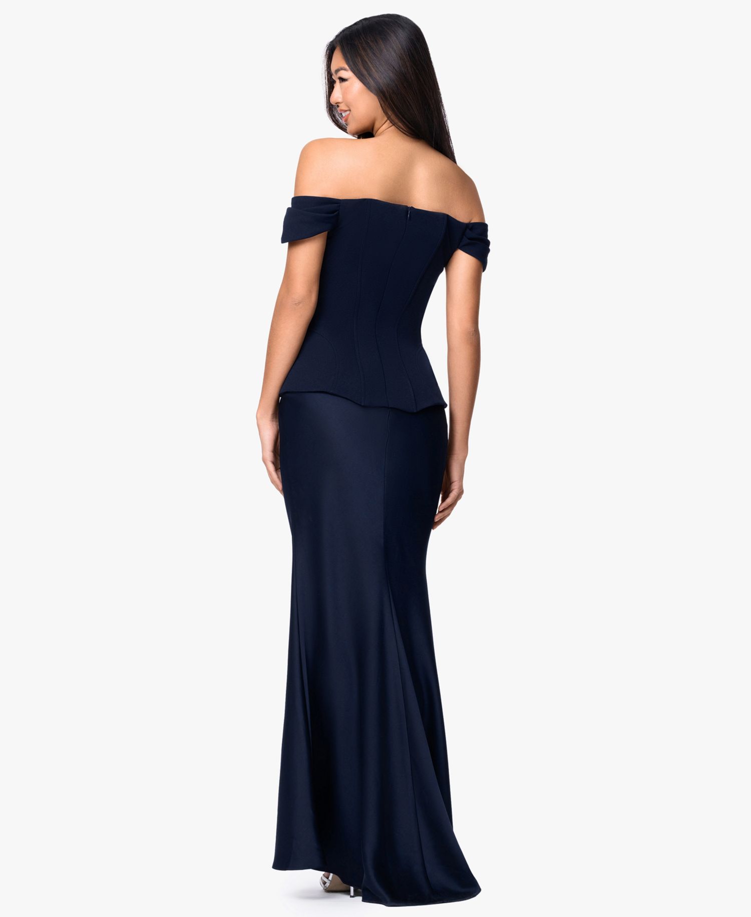 Women's Long Off-The-Shoulder Corset Dress