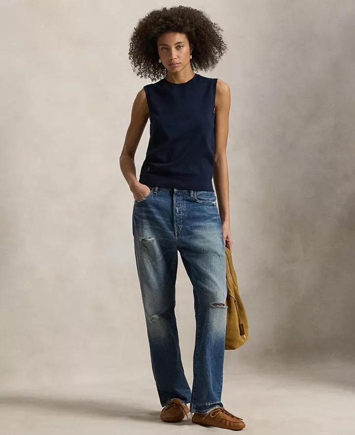 Women's Sleeveless Crewneck Sweater - thumbnail 8