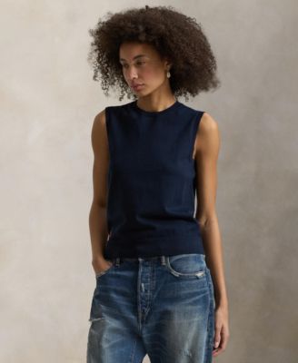 Women's Sleeveless Crewneck Sweater