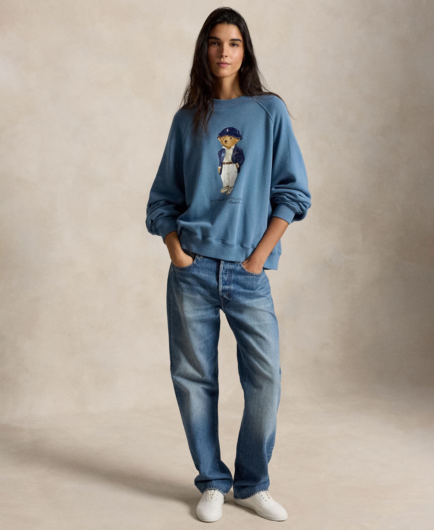 Женская толстовка Polo Bear с круглым вырезом горловины