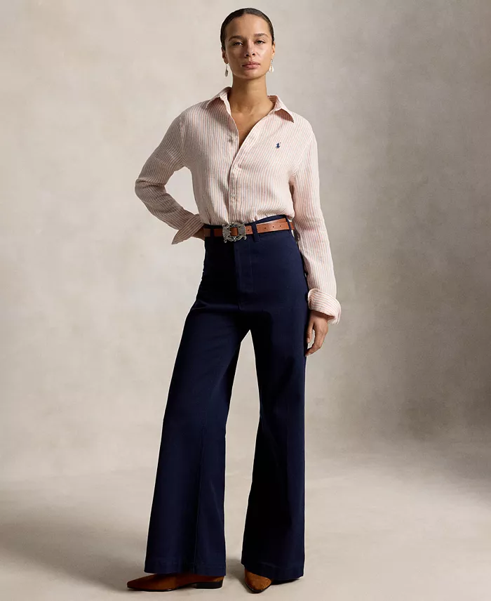 Women's Classic-Fit Striped Linen Shirt - thumbnail 7