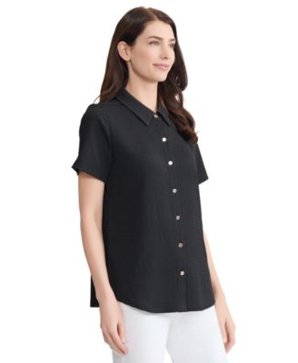 Women's Short-Sleeve Button-Front Shirt