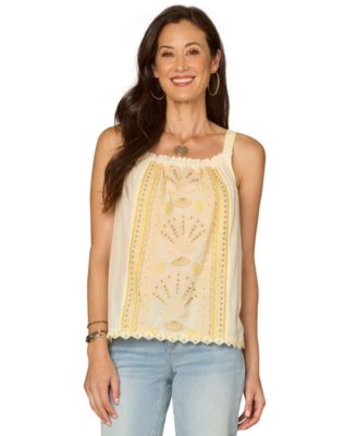 Women's Square Neck Sleeveless Cotton Top