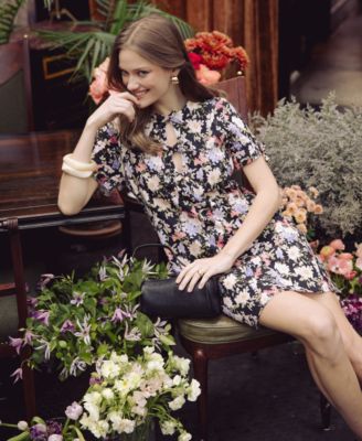 Women's Bow Detail Linen Mini Dress