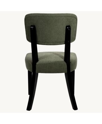 Armless Dining Chairs Set of 2 with Wood Legs