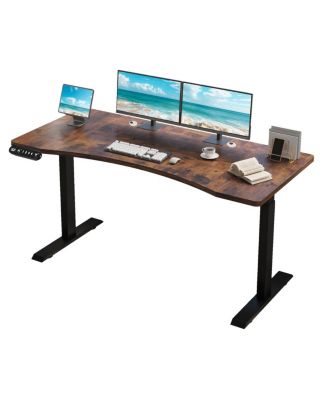 63"x30" Dual Motor Curve Electric Standing Desk