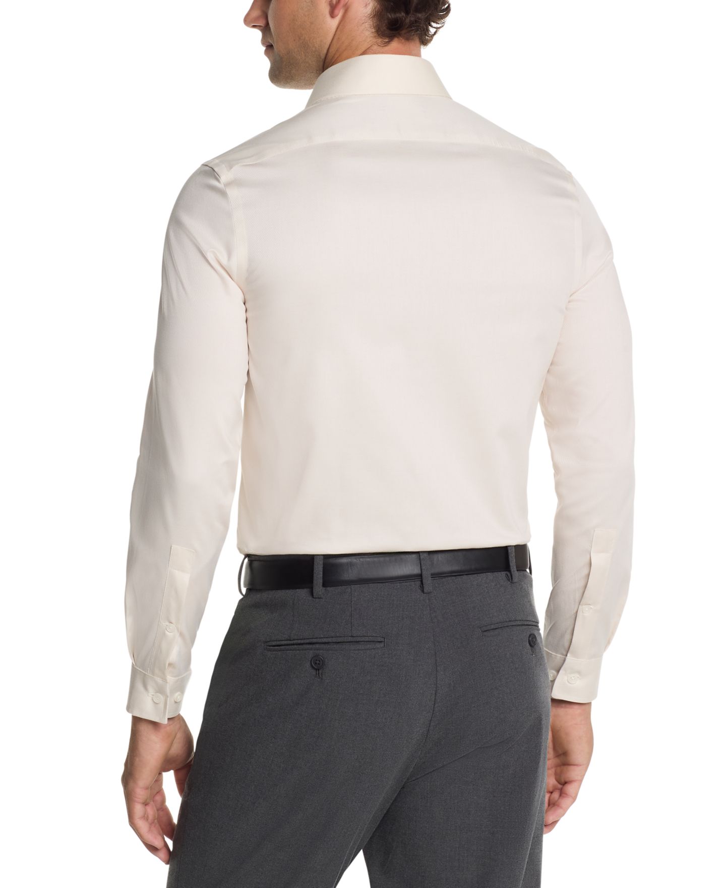Мужская рубашка Michael Kors Passport Slim-Fit Dress Shirt, цвет: Экрю — фото 2
