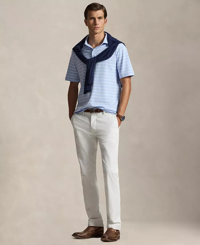 Classic Striped Soft Cotton Polo Shirt - thumbnail 7