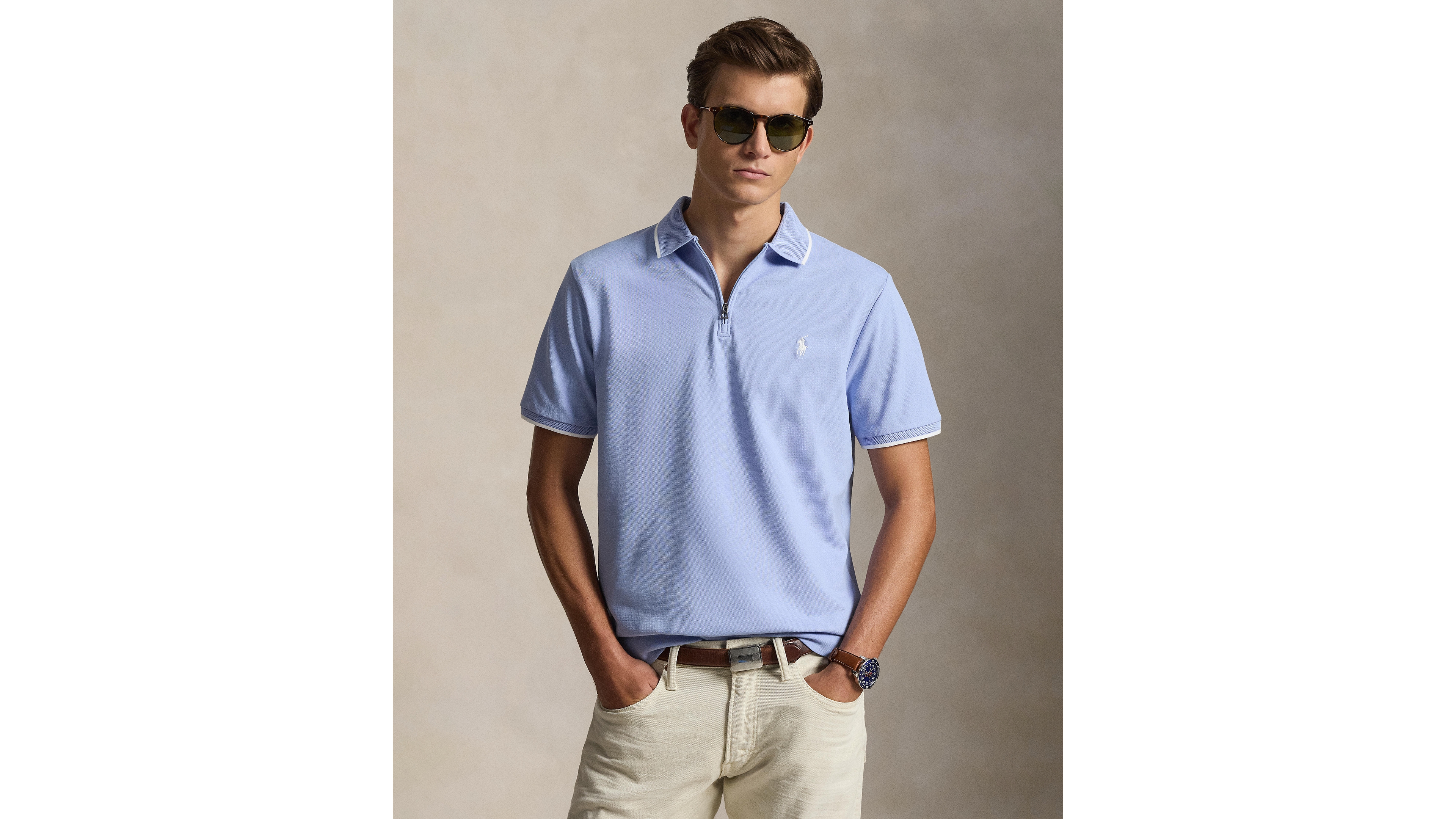 Polo Ralph Lauren Men's Classic-Fit Stretch Mesh Zip Shirt
