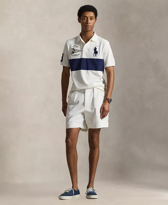 Men's Custom Slim-Fit Big Pony Mesh Polo Shirt - thumbnail 2