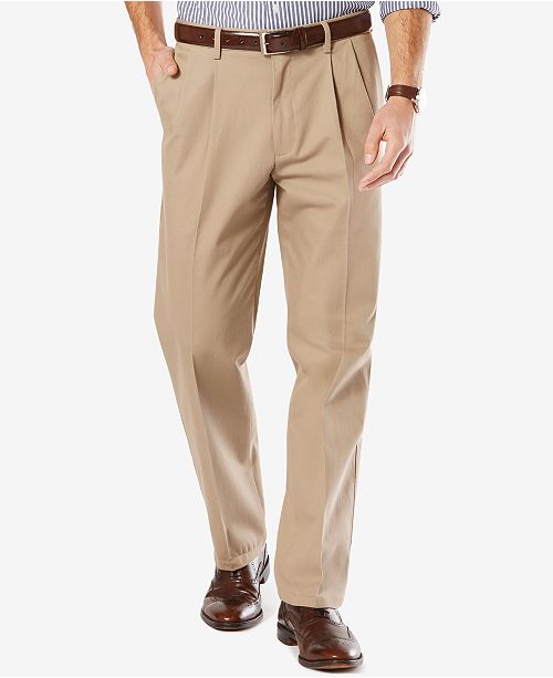 Fall straight men's Cotton Khaki Pants baggy pants size