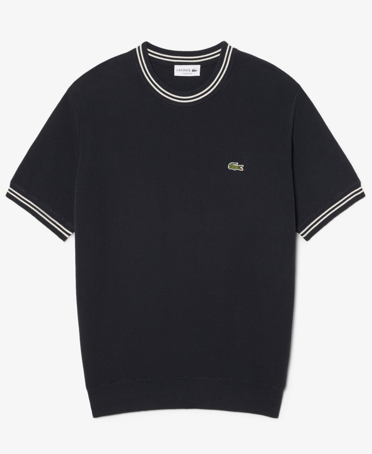 Мужской свитер Lacoste Classic-Fit Crewneck, цвет: Чёрный — фото 5