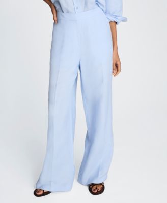 Women's Pull-On Linen Wide-Leg Pants