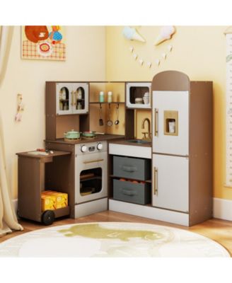Corner Kids Kitchen Set with Realistic Lights and Sounds
