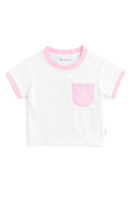 Bits Bows Toddler Girls Seersucker Pocket T-Shirt - Bluewhite 36$