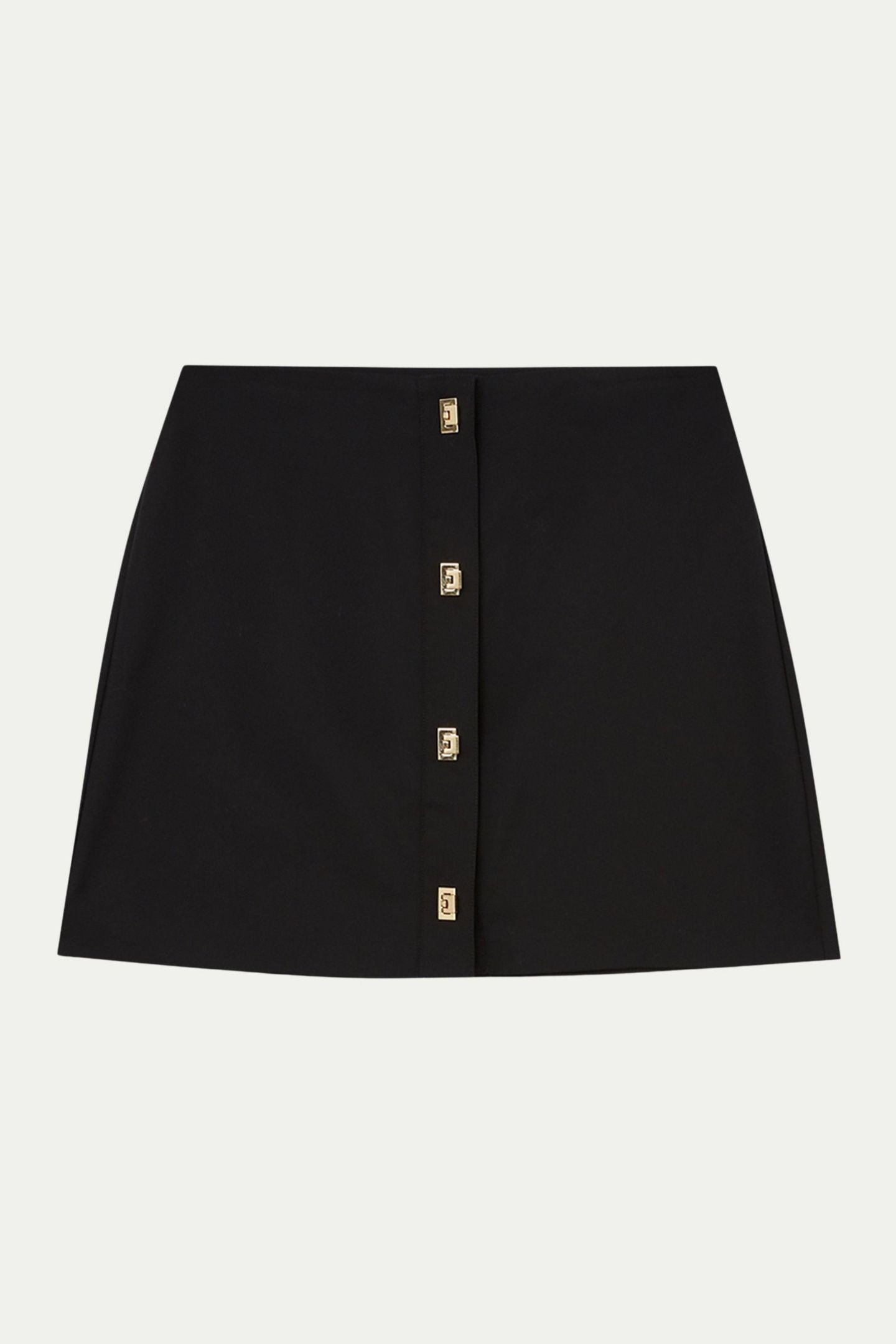 Женская юбка Karen Millen Techno Cotton Gold Clasp, цвет: Чёрный — фото 5