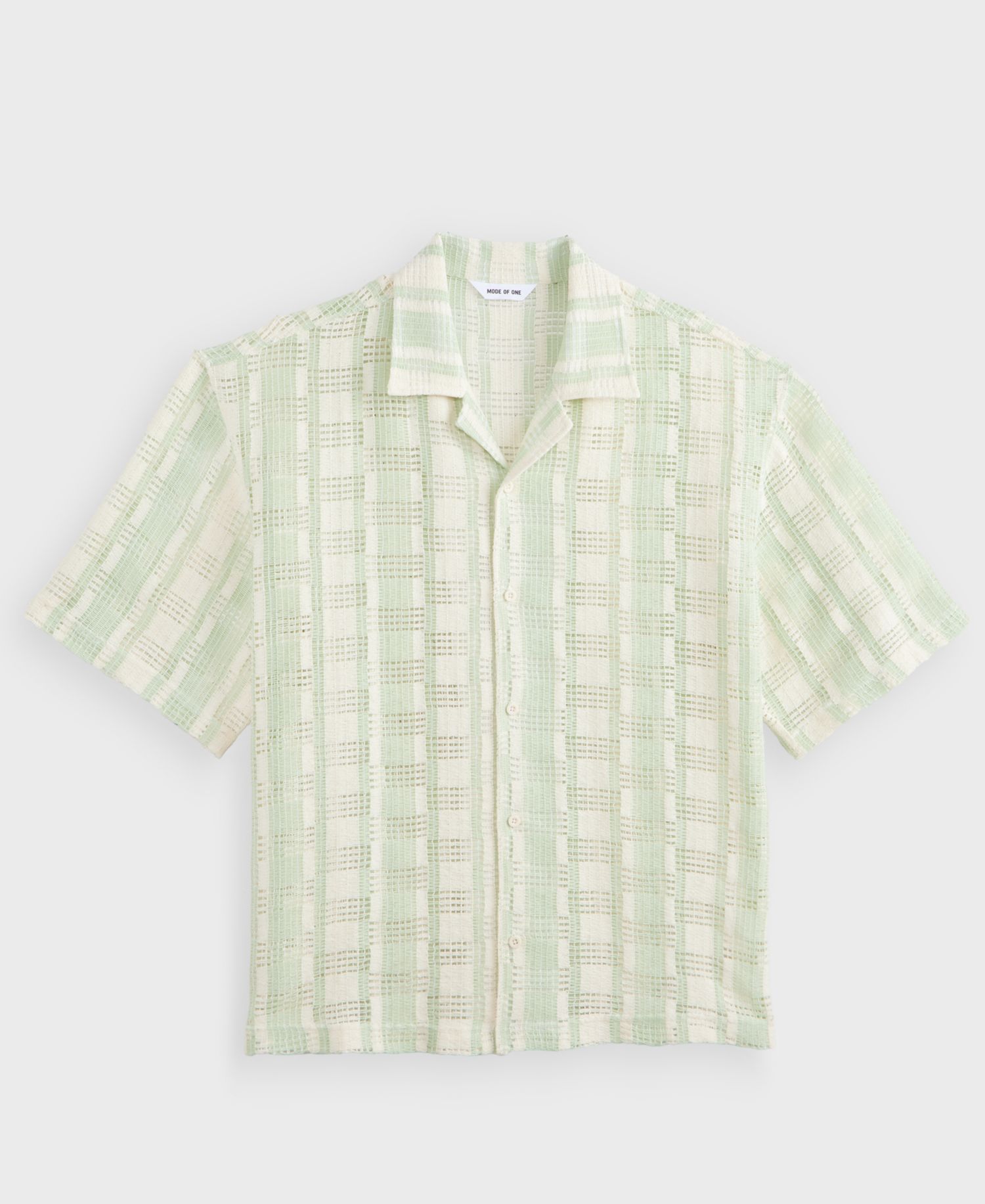 Men's Two-Tone Textured Camp Shirt