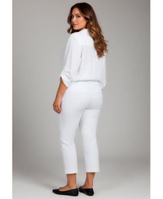 Women's Super-Stretch Straight Ankle Pull-On Pant