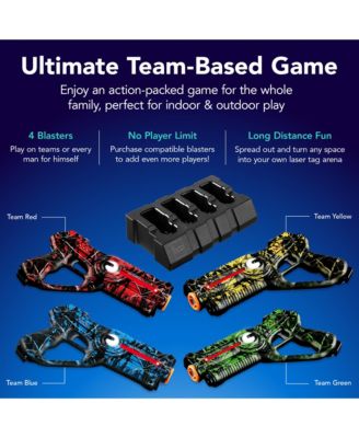 Set of 4 Rechargeable Laser Tag Blasters with Docking Station and 4 Game Settings