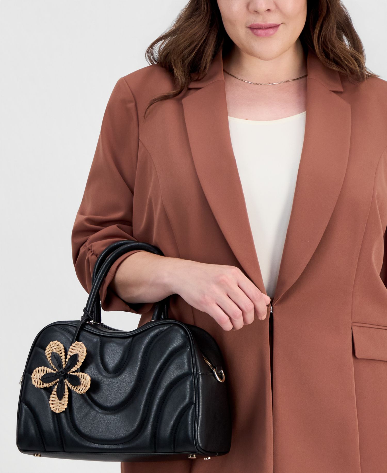 Aydenn Bowler Wave Satchel Handbag