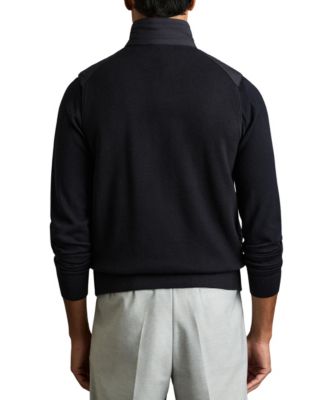 Men's Hybrid Quilt and Knit Zip-Through Gilet