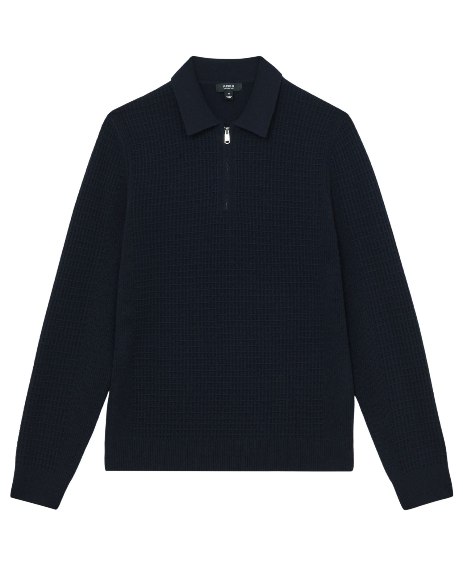 Men's Hamilton Wool Waffle-Knit Half-Zip Polo Sweater