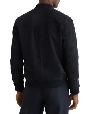 Men's Suede Zip-Through Bomber Jacket