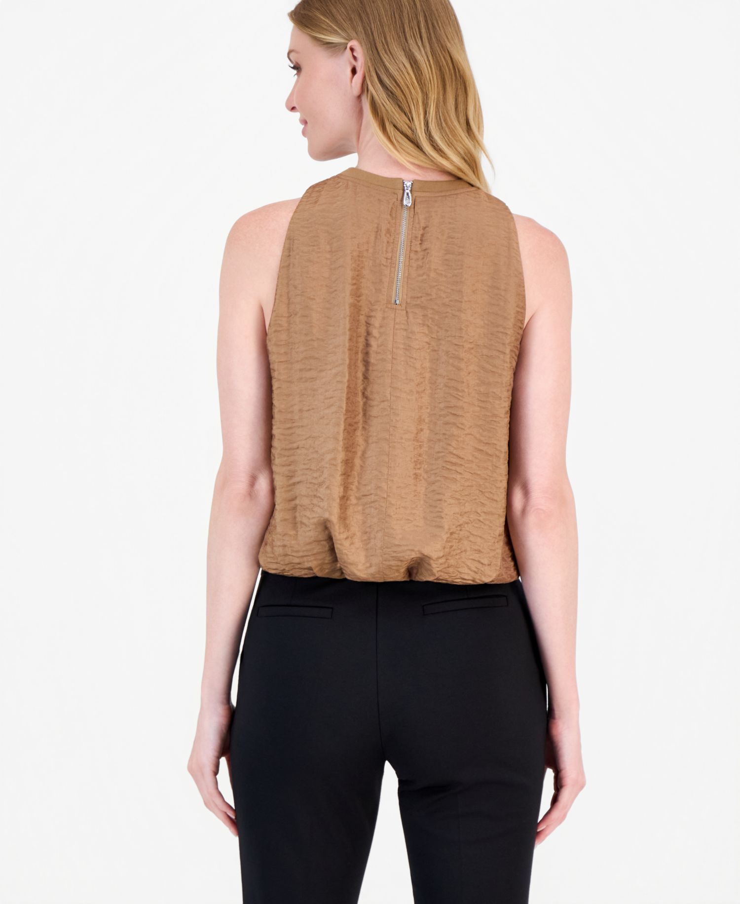 Women's Sleeveless Wave Bubble Top