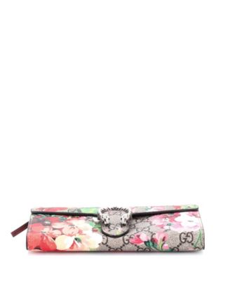 Long Dionysus Chain Wallet Blooms Print GG Coated Canvas