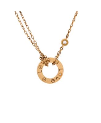 2 Diamonds Love Pendant Necklace