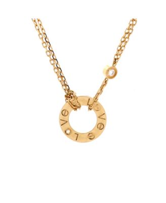 2 Diamonds Love Pendant Necklace