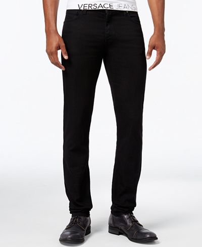 Versace Jeans Men's Slim-Fit Black Jeans