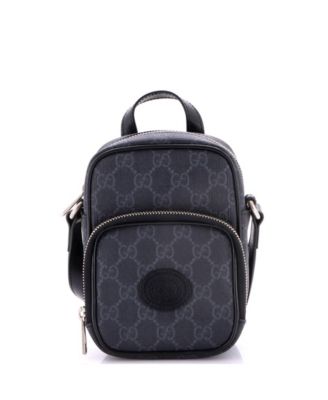 Mini Interlocking G Patch Top Handle Crossbody Bag GG Coated Canvas