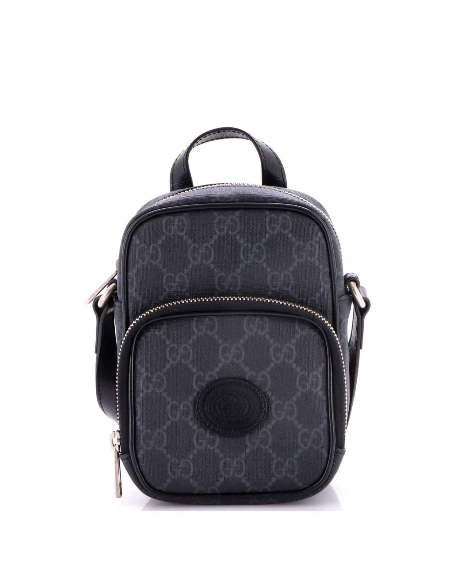 Mini Interlocking G Patch Top Handle Crossbody Bag GG Coated Canvas